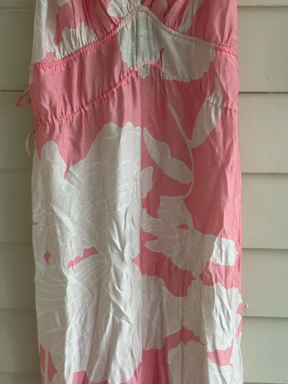 H&M Pink and White Floral Sleeveless Maxi Dress Size Small New With Tag - Picture 7 of 13